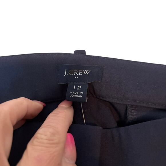 J.Crew Factory Navy Slim Trousers Size 12 | 28" Inseam Work Pants NWT - Picture 6 of 8